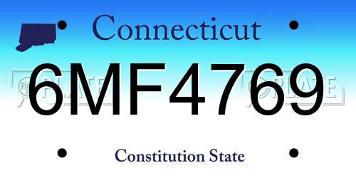 6MF4769 Connecticut License Plate