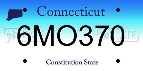 6MO370 Connecticut License Plate