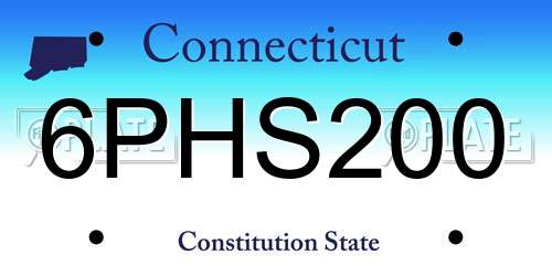 6PHS200 Connecticut License Plate
