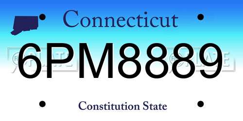 6PM8889 Connecticut License Plate