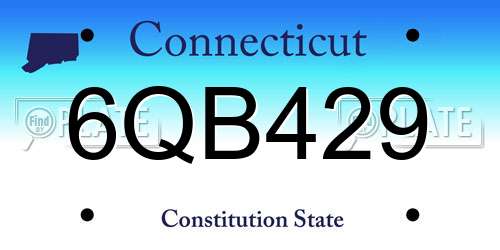 6QB429 Connecticut License Plate