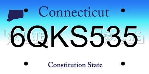 6QKS535 Connecticut License Plate