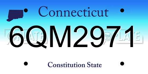 6QM2971 Connecticut License Plate