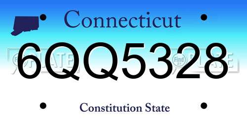 6QQ5328 Connecticut License Plate