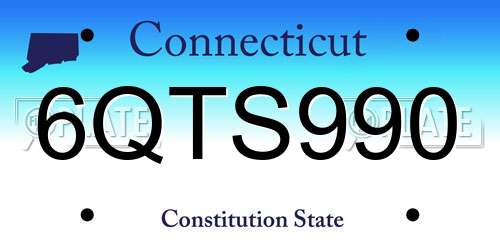 6QTS990 Connecticut License Plate