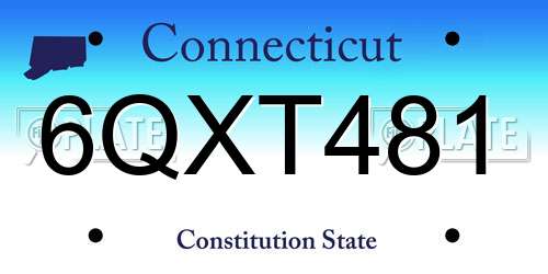 6QXT481 Connecticut License Plate