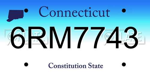 6RM7743 Connecticut License Plate