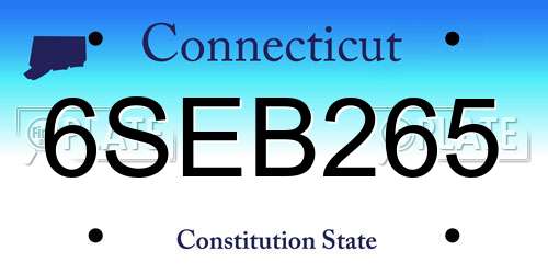 6SEB265 Connecticut License Plate