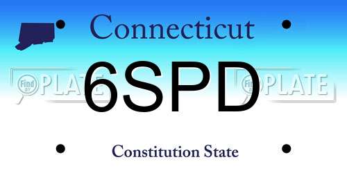 6SPD Connecticut License Plate