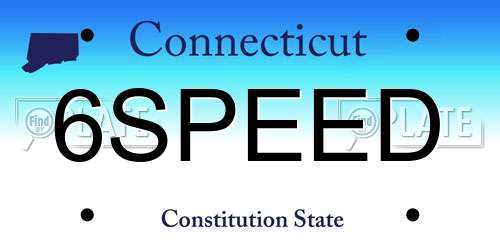 6SPEED Connecticut License Plate
