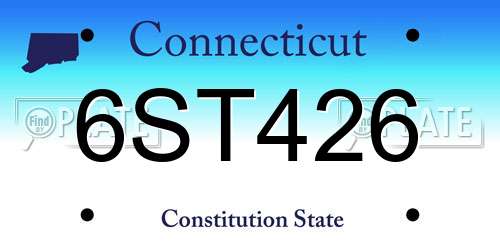 6ST426 Connecticut License Plate