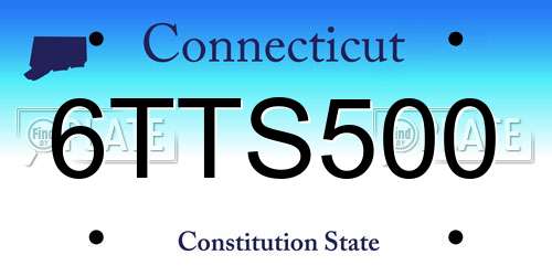 6TTS500 Connecticut License Plate
