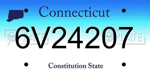 6V24207 Connecticut License Plate