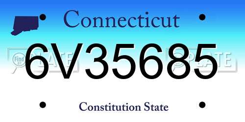 6V35685 Connecticut License Plate