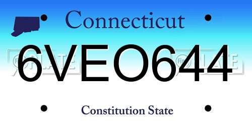 6VEO644 Connecticut License Plate