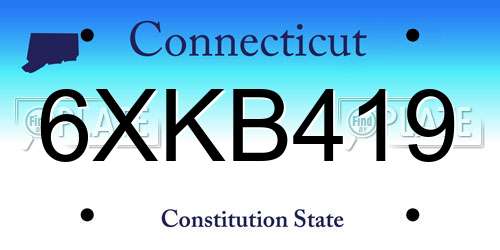 6XKB419 Connecticut License Plate