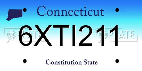 6XTI211 Connecticut License Plate