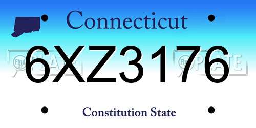 6XZ3176 Connecticut License Plate