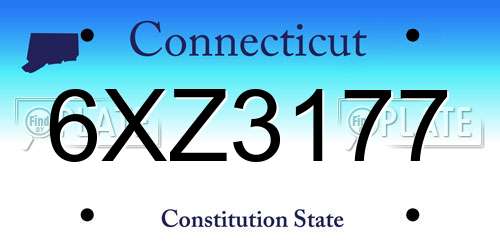 6XZ3177 Connecticut License Plate