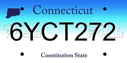 6YCT272 Connecticut License Plate