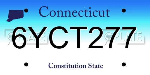 6YCT277 Connecticut License Plate