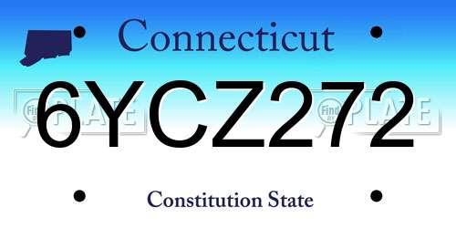 6YCZ272 Connecticut License Plate