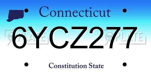 6YCZ277 Connecticut License Plate