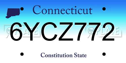 6YCZ772 Connecticut License Plate