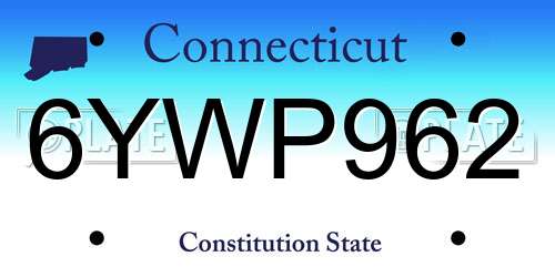 6YWP962 Connecticut License Plate