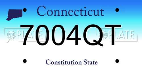 7004QT Connecticut License Plate