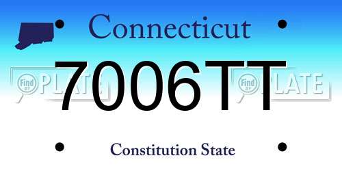 7006TT Connecticut License Plate