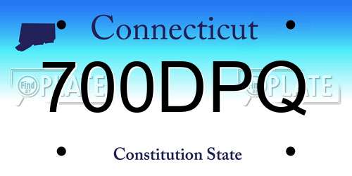 700DPQ Connecticut License Plate