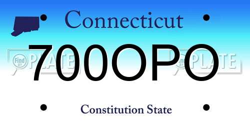 700OPO Connecticut License Plate
