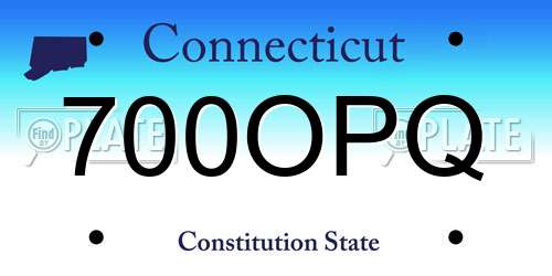 700OPQ Connecticut License Plate