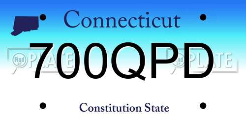 700QPD Connecticut License Plate