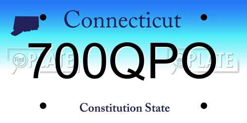 700QPO Connecticut License Plate