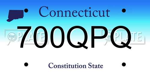 700QPQ Connecticut License Plate