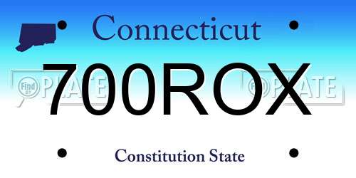 700ROX Connecticut License Plate