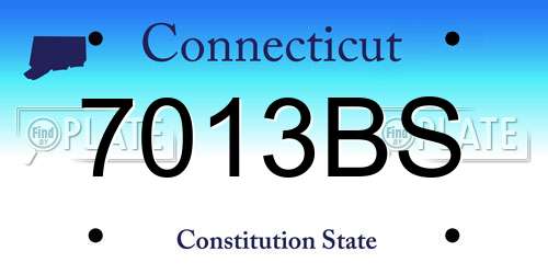 7013BS Connecticut License Plate