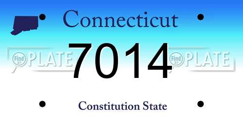 7014 Connecticut License Plate