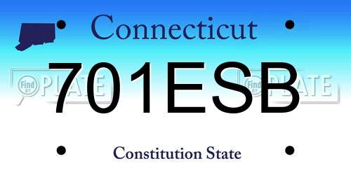 701ESB Connecticut License Plate