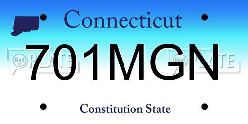 701MGN Connecticut License Plate