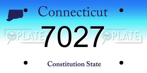7027 Connecticut License Plate