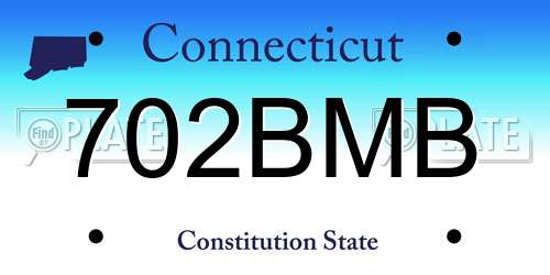 702BMB Connecticut License Plate