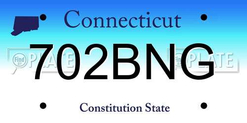 702BNG Connecticut License Plate