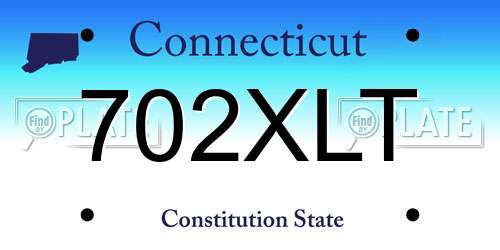702XLT Connecticut License Plate