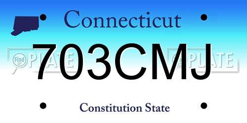 703CMJ Connecticut License Plate