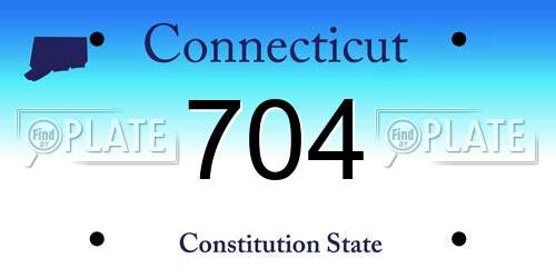 704 Connecticut License Plate
