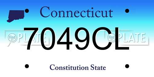 7049CL Connecticut License Plate