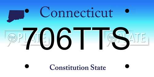 706TTS Connecticut License Plate